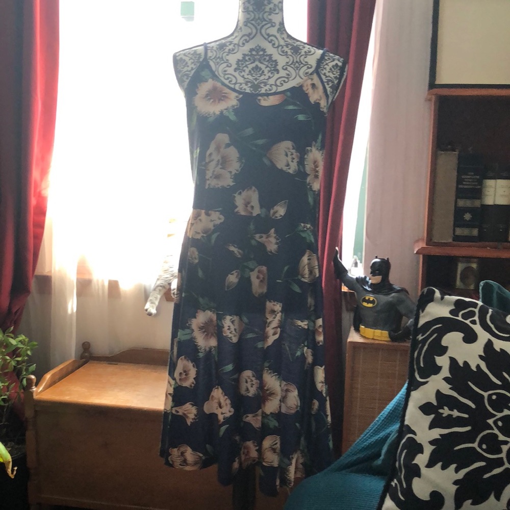 NWT Blue Floral Fit & Flare Sundress